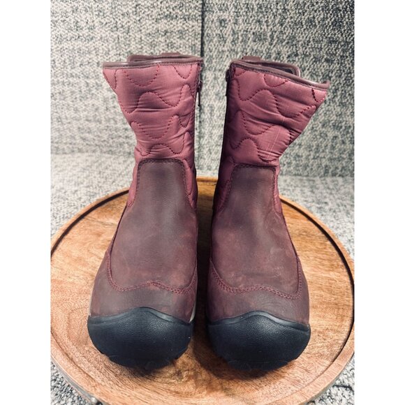 KEEN  Betty Waterproof Pull-On Snow RainWomen's Boots Size 10 Burgundy - Picture 2 of 15